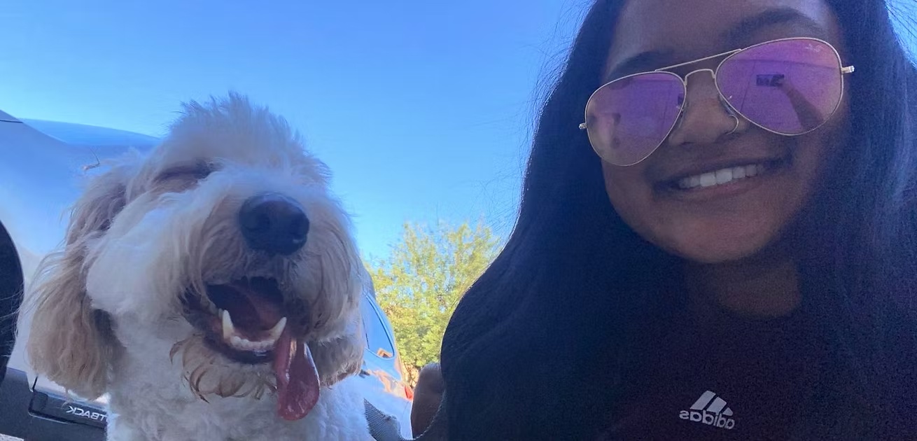 Deepa with Cooper