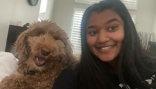 Deepa with Bailey